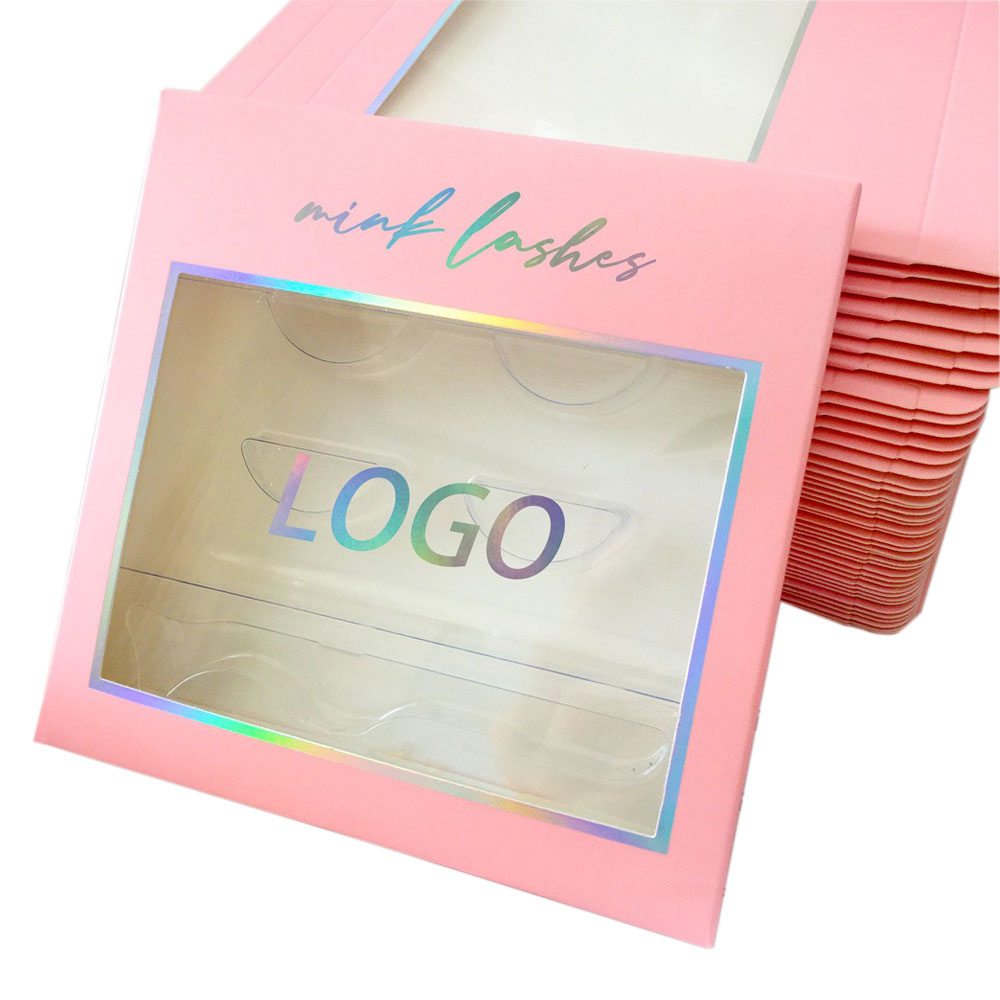 OEM Custom Eyelash Packaging Box , 10 Pairs Lash Paper Box For Cosmetic