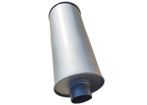 China Round Diameter Offset 3&quot; Aluminum TIG Universal Car Exhaust Muffler factory
