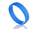 China 202*12*2MM logo low relief embossed blue custom rubber silicone bracelets factory