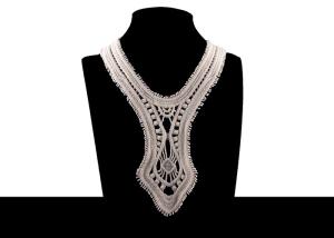 China Retro 100% Nature Cotton Bridal Appliques And Trims With Round Neck For Prom Dress factory