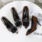 ZM034 929-23 Spring New Sexy Leopard High Heels Women'S Stiletto Shallow Mouth