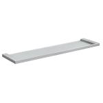 Kid Friendly Wall Mounted Glass Shelf With Metal Polished Finishing Stinless