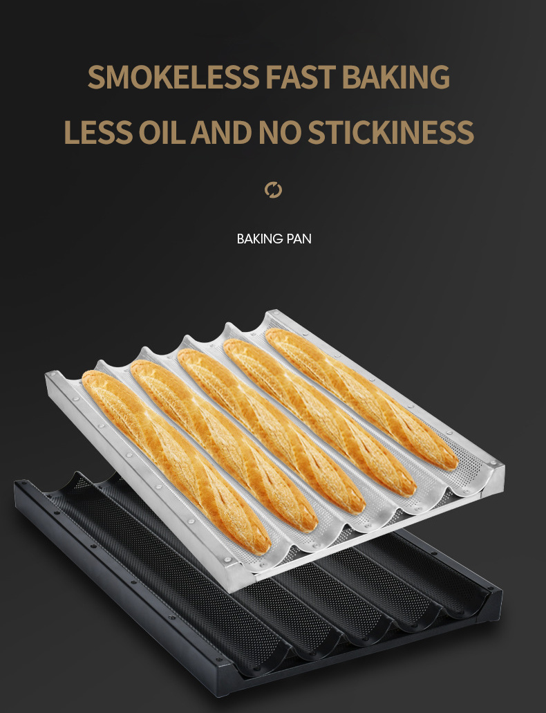 Aluminum Alloy French Bread Baking Tray with Customizable Logo in Large Inventory