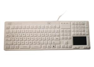 China Blue Light Quiet Touch Keyboard , 12 FN Keys Glass Touch Screen Keyboard factory