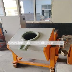 200kg 80KW Tin Induction Melting Furnace Manual Tilting Type
