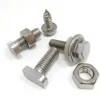 Fasteners stainless steel hex bolt and nuts screw washer A2-70 304 316 CNC