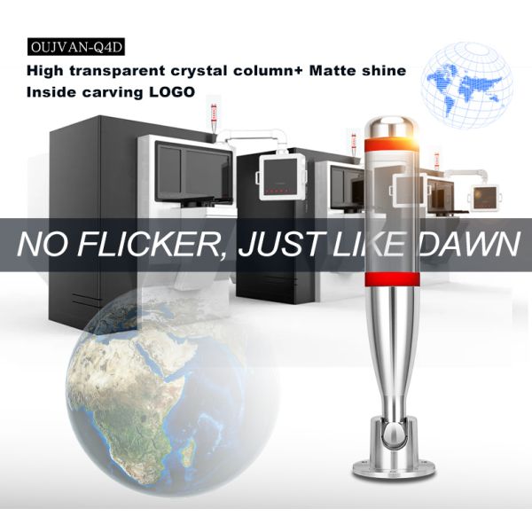 Three Color Led Alarm Tower Light With Buzzer AC 220V 90dB Buzzer Aluminum Shell