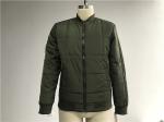 Plastic PU Leather Coat Fatigue Quilted Polyester Padded Bomber Puffer Jacket