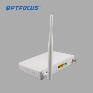 China 2 Antennas Gpon Onu Modem 1GE 1FE WIFI CATV For Family Gateway CATV WIFI factory