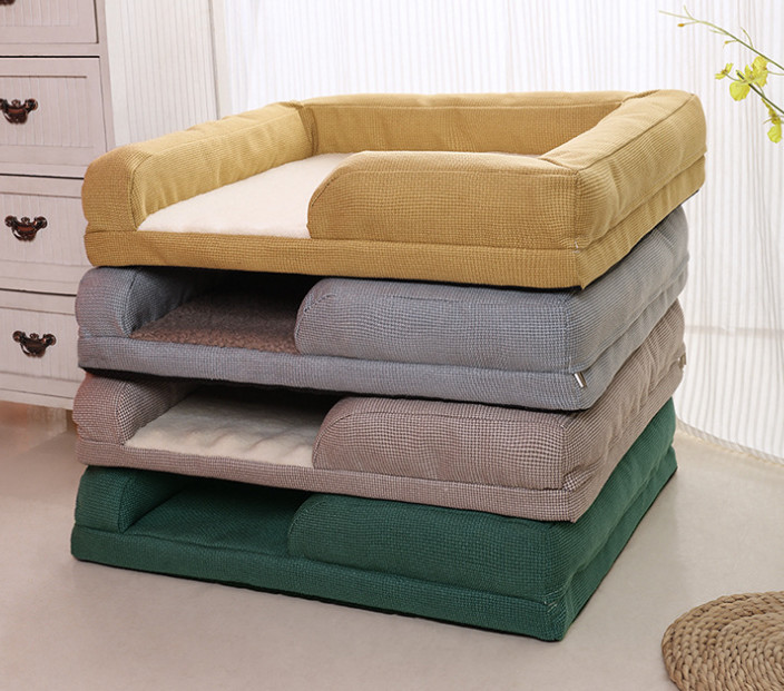 dog bed with headboard