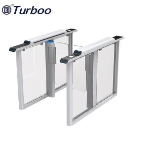 China Slim Durable Office Security Gate Protection With Acrylic / Tempered Glass Arm factory