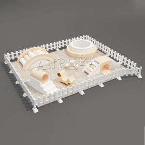 China Soft Play White Fence Indoor Foam Slide Ball Pool Kids Soft Play Sets Area factory