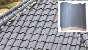 Blue Glazed S Type Ceramic Roof Tiles Building Construction Material