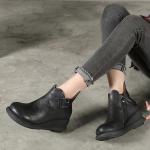S235 Factory retro thick-soled leather heightened short boots Martin boots women
