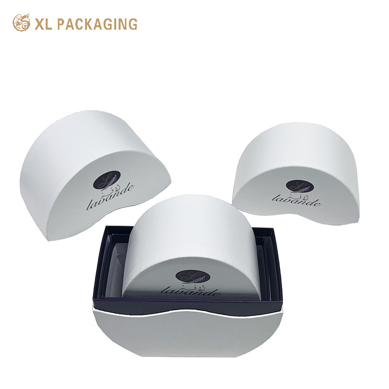 Wholesale Custom Egg Shape Candy Chocolate Box White Purple Cosmetic Gift Packaging Box