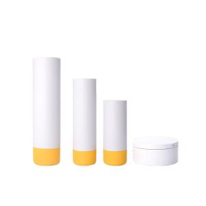 China 100ml Rotary Plastic Bottle Clamshell Cream Jar With Scoop on sale