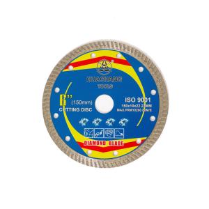 China Hot Press High Quality 6inch '150×1.4/2.4×10×22.23mm Porcelain Diamond Blade65Mn Steel Body With Long Cutting Life factory