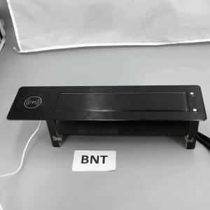 China Multimedia electric flip up hidden table mount socket with wireless phone charger factory