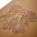 Yuelin 183x61x0.5cm Printed Yoga Cork Mats Non Slip Biodegradable