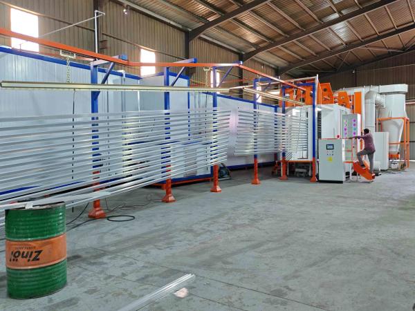 Own Powder Supply Center Powder Recycle Rate 95% Horizontal Powder Coating Line