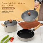 Medical Stone Ollas Cast Iron Cookware Set Non Stick Modern Design Style