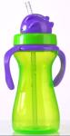 Green Purple 9oz 290ml Baby Weighted Straw Cup With Handle