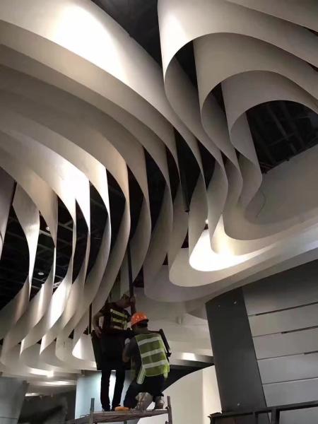 Flake 3mm Thickness Aluminum Ceiling Panels Kynar 500 Coating For High End