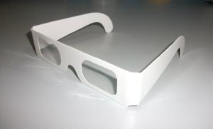 China Custom Disposable Paper 3D Glasses For Drawing Picture , EN71 Rohs Approval factory