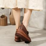 S286 2020 Summer Hollow Cool Hole Shoes Thick-Soled Increased And Stable Leather