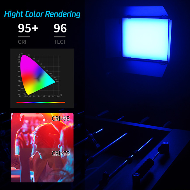 50000LM Metal RGB LED Studio Lights 2800k Tv Stage Film Shooting Photography Lighting