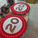 Traffic Safety Aluminium Warning Board Steel Board with Customized Size 50cm