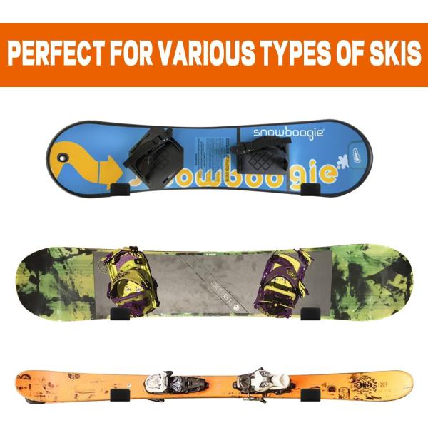 Universal Snowboard and Skateboard Wall Mount Display Racks with Vertical Type Design
