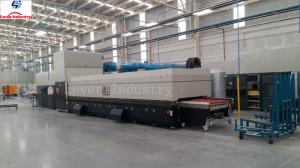 China Continuous Cylindrical bedning Glass Tempering Furnace for Toyota window glass factory