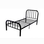 Powder Coated Q235 Metal Frame Single Bed Black Matte Iron Tube