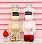 Leak proof Plastic Milk Tea Bottles with Handles 120ml-500ml Capacity Square