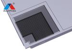 Dustproof House Interior False Ceiling , Square Metal Clip In Ceiling Tiles OEM