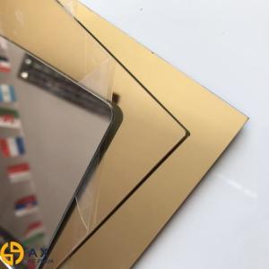 China Rose Gold 1.2g/Cm3 5mm 4x8 Acrylic Mirror Sheet factory