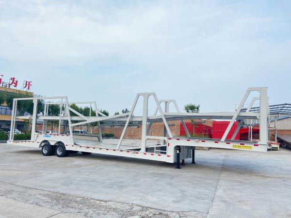 Self Dumping Double Deck Hauler Car Transport Truck Semi-Trailer With Air