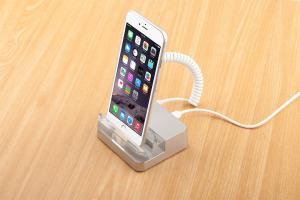 China COMER smart phone stores security alarm system desktop display rack stand acrylic holder with charging cord factory