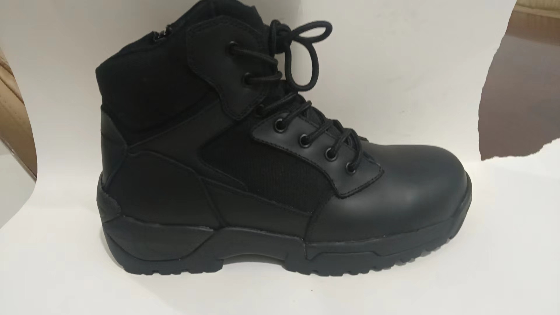 Anti Slip Lightweight Combat Boots With Rubber Outsole , Cushioning