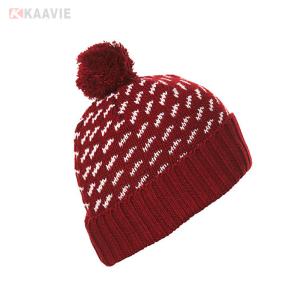 China 58cm Unisex soft beanie hat Winter Womens Beanie Hat With Pom Pom factory