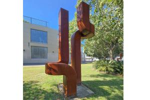 China Outdoor Contemporary Hand Fabricated Corten Steel Garden Sculpture factory