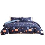 White Floral Bedding Sets for Kids Boys Girls Twin 2 PCs Glow in The Dark Duvet