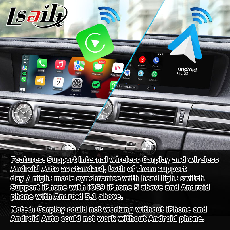 Wireless carplay android auto interface for Lexus GS450h GS350 GS200t by Lsailt
