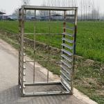 Square Commercial Bakery Stainless Steel Tray Rack Trolley With Customizable