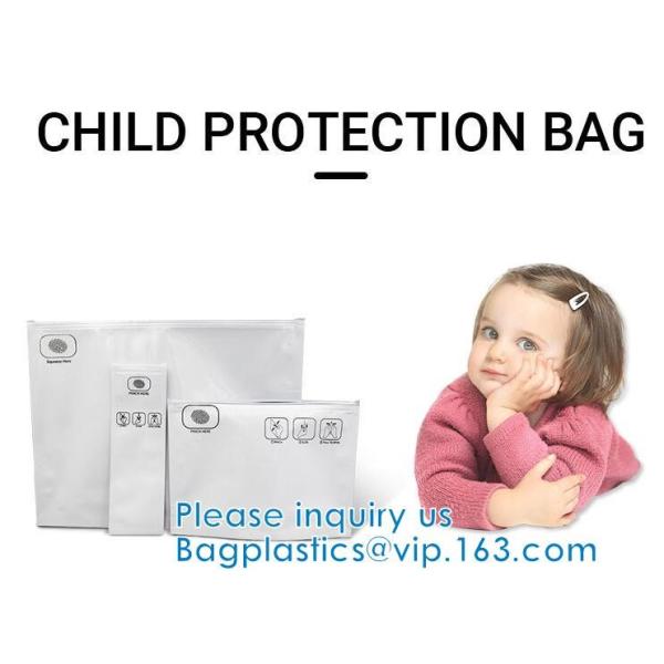 China Child-Resistant Locking Pouches, Exit Bag, Packaging Baggies, Odor Barrier, Metallized interior factory