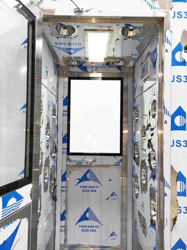 Two Side Blowing Stainless Steel Air Shower Removing Air Dust From People And Goods