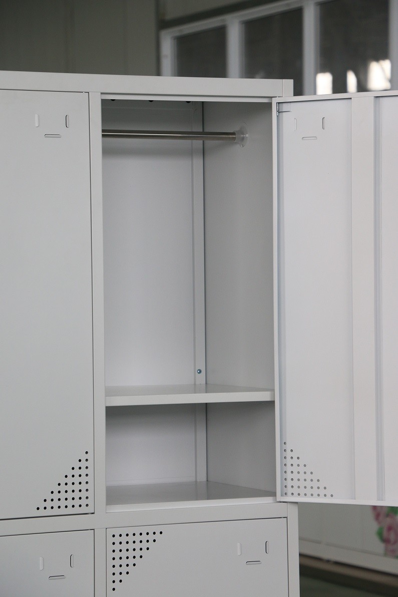 Cold Rolling Steel Office 4 Door Metal Lockers Powder Coating For University