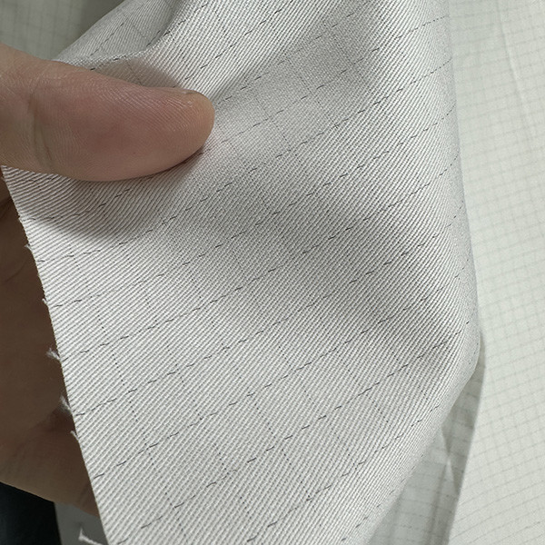 CVC Anti Static Fabric 130X70 Carbon Wire Mesh Industry Work Clothes Fabric