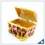 Shinny Gifts Gold Plated Handmade Purple And Red Jewelry Box Wholesales SCJ247